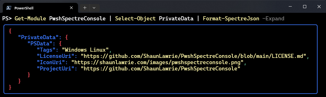 Spectre json example